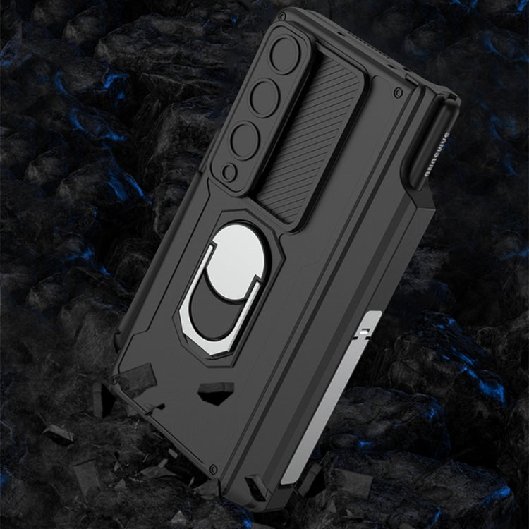 GKK Integrated Magnetic Folding Phone Case with Pen Case, For Samsung Galaxy Z Fold4
