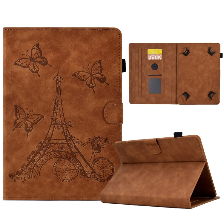 Tower Embossed Leather Tablet Case, For 7 inch Tablets, For 8 inch Tablets, For 10 inch Tablets, For Samsung Galaxy Tab A7 Lite, For Samsung Galaxy Tab A 8.0 2019 T290, For Samsung Galaxy Tab A 10.1 2019 T510, For Huawei MediaPad T3 10