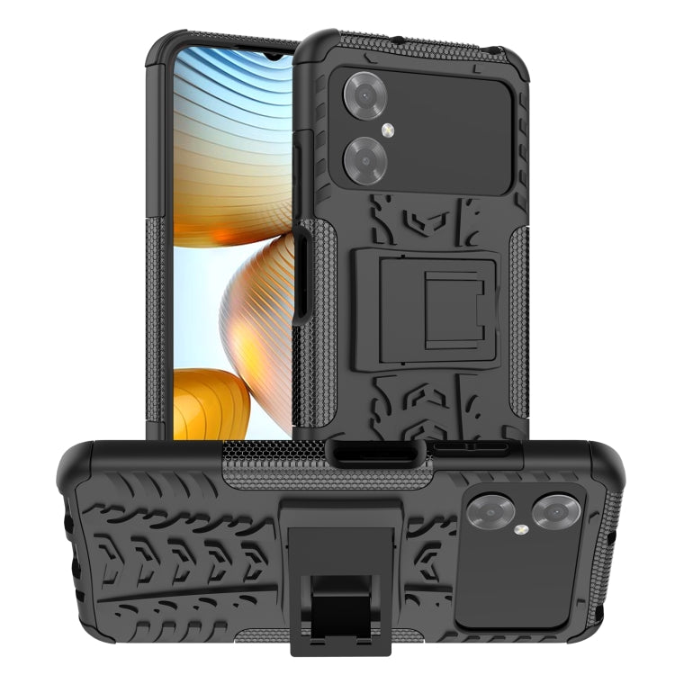 Tire Texture TPU + PC Phone Case with Holder, For Samsung Galaxy S23 5G, For Xiaomi Poco M4 / M5, For Xiaomi Poco M5