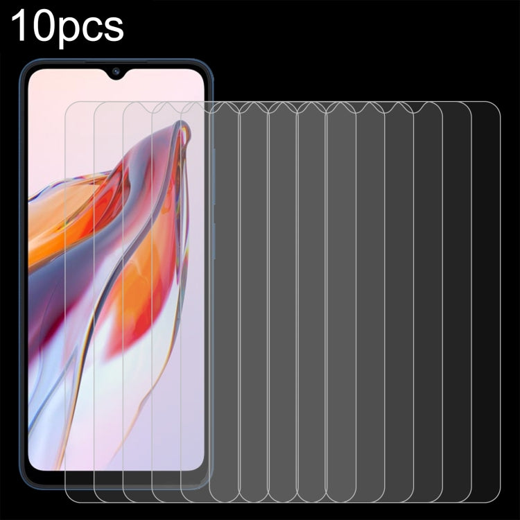 10pcs 0.26mm 9H 2.5D Tempered Glass Film, For Samsung Galaxy A04 Core(10pcs), For Xiaomi Redmi 12C / Xiaomi Poco C55(10pcs)