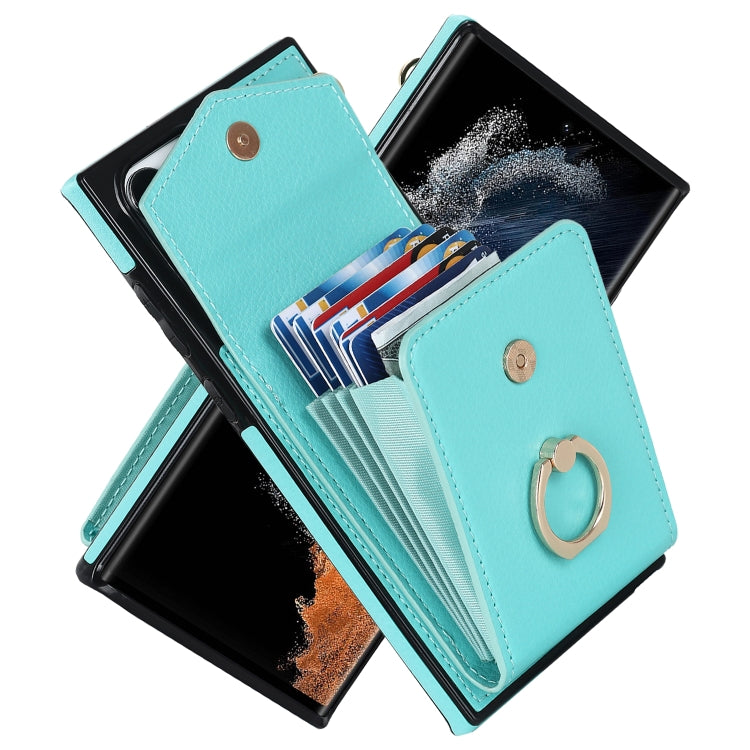 Ring Holder RFID Card Slot Phone Case, For Samsung Galaxy S23 Ultra 5G