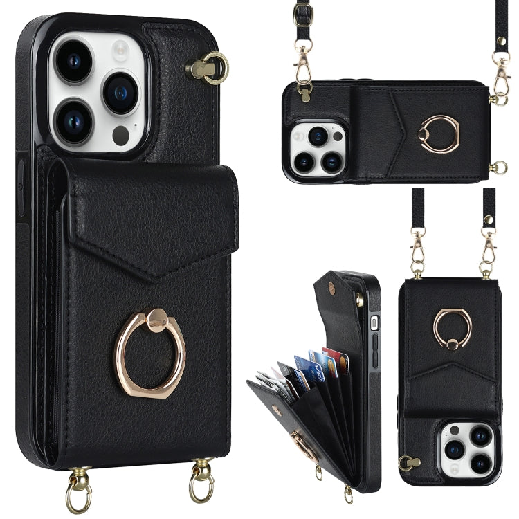 Ring Holder RFID Card Slot Phone Case with Long Lanyard, For iPhone 14, For iPhone 14 Plus, For iPhone 14 Pro, For iPhone 14 Pro Max, For Samsung Galaxy S22 5G, For Samsung Galaxy S22+ 5G, For Samsung Galaxy S22 Ultra 5G, For Samsung Galaxy S23 5G