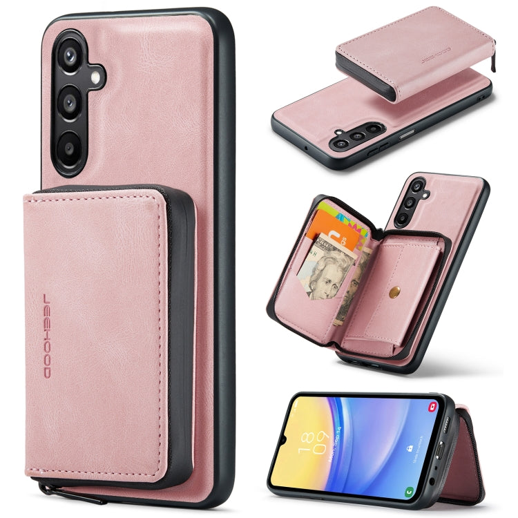 JEEHOOD Magnetic Zipper Horizontal Flip Leather Phone Case, For Samsung Galaxy A15 5G, For Samsung Galaxy A55 5G, For Samsung Galaxy A35 5G, For Samsung Galaxy S24 Ultra 5G, For Samsung Galaxy S24+ 5G, For Samsung Galaxy S24 5G