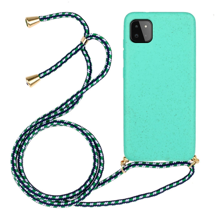 Wheat Straw Material + TPU Phone Case with Lanyard, For Samsung Galaxy A14 5G, For Samsung Galaxy S23 FE 5G, For Samsung Galaxy A34 5G, For Samsung Galaxy A54 5G, For Samsung Galaxy A23, For Samsung Galaxy A22 5G