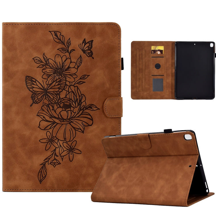 Peony Butterfly Embossed Leather Smart Tablet Case, For iPad 10.2 2020/2019 / Air 10.5 2019, For iPad 2025 / 2022, For iPad Air / Air 2 / 9.7 2017 / 9.7 2018, For iPad mini 2024 / mini 6, For iPad mini 5 / 4 / 3 / 2 / 1