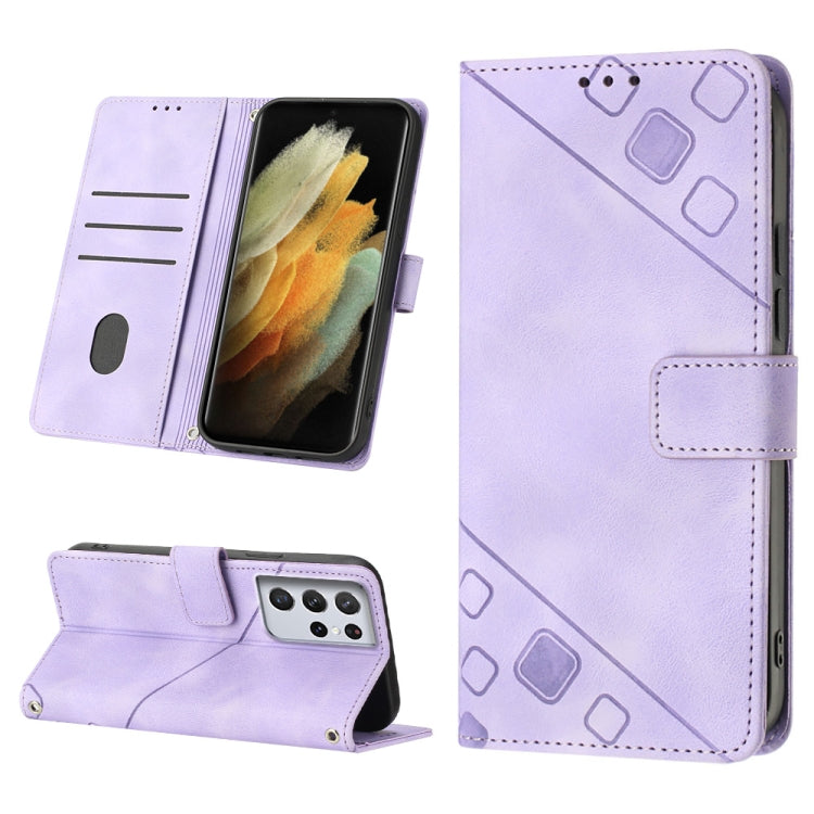 Skin-feel Embossed Leather Phone Case, For Samsung Galaxy S21 Ultra 5G, For Samsung Galaxy S21 FE 5G, For Samsung Galaxy S20 FE / S20 FE 2022, For Samsung Galaxy A03s 164.3mm India, For Samsung Galaxy A03s 166.6mm, For Samsung Galaxy A03s 165.8mm US