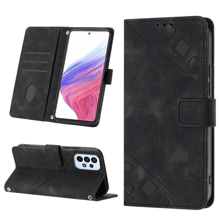 Skin-feel Embossed Leather Phone Case, For Samsung Galaxy A34, For Samsung Galaxy A52 5G / 4G, For Samsung Galaxy A53 5G, For Samsung Galaxy A54 5G, For Samsung Galaxy A72 5G / 4G, For Samsung Galaxy A73 5G