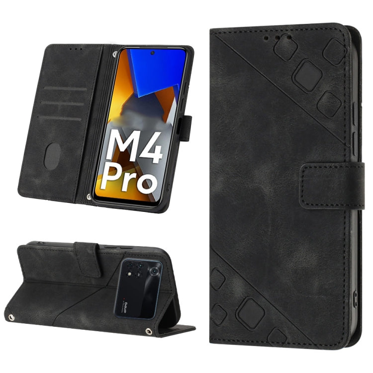 Skin-feel Embossed Leather Phone Case, For Xiaomi 12, For Xiaomi 12 Lite, For Xiaomi 12 Pro, For Xiaomi 12 Ultra / 12S Ultra, For Xiaomi Civi 2, For Xiaomi Poco C40, For Xiaomi Poco M4 5G / M5 4G, For Xiaomi Poco M4 Pro 4G