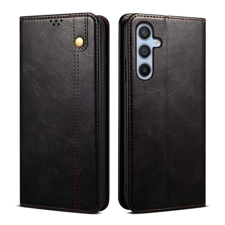 Oil Wax Crazy Horse Texture Leather Phone Case, For Samsung Galaxy M14