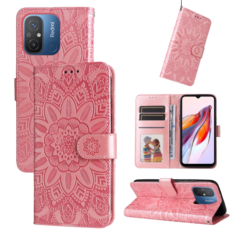 Embossed Sunflower Leather Phone Case, For vivo V25 5G/V25e 4G, For vivo Y02 4G, For Xiaomi Redmi K60/K60 Pro, For Xiaomi Redmi 11A 4G/12C