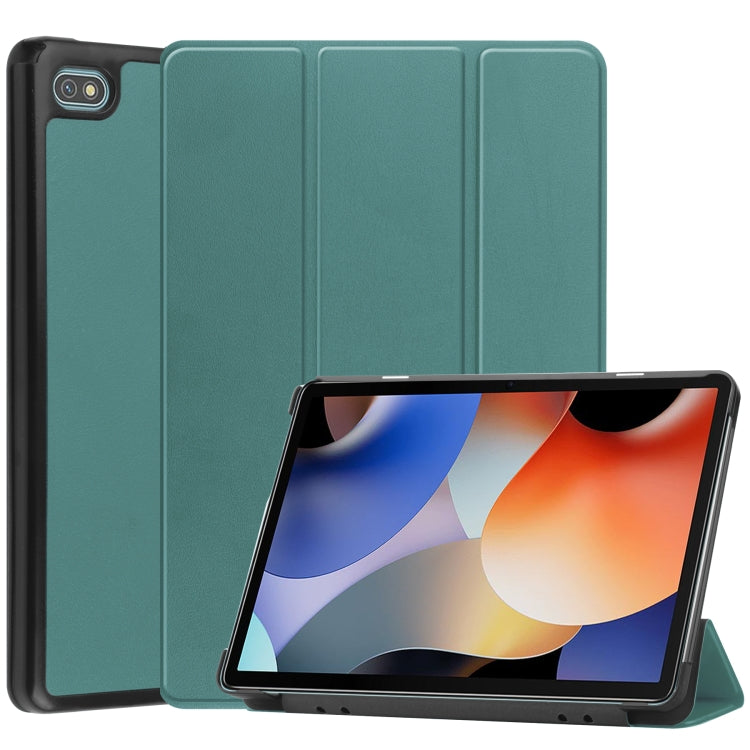 Custer Pure Color 3-Fold Holder Smart Leather Tablet Case, For Blackview Oscal Pad 10, For OnePlus Pad