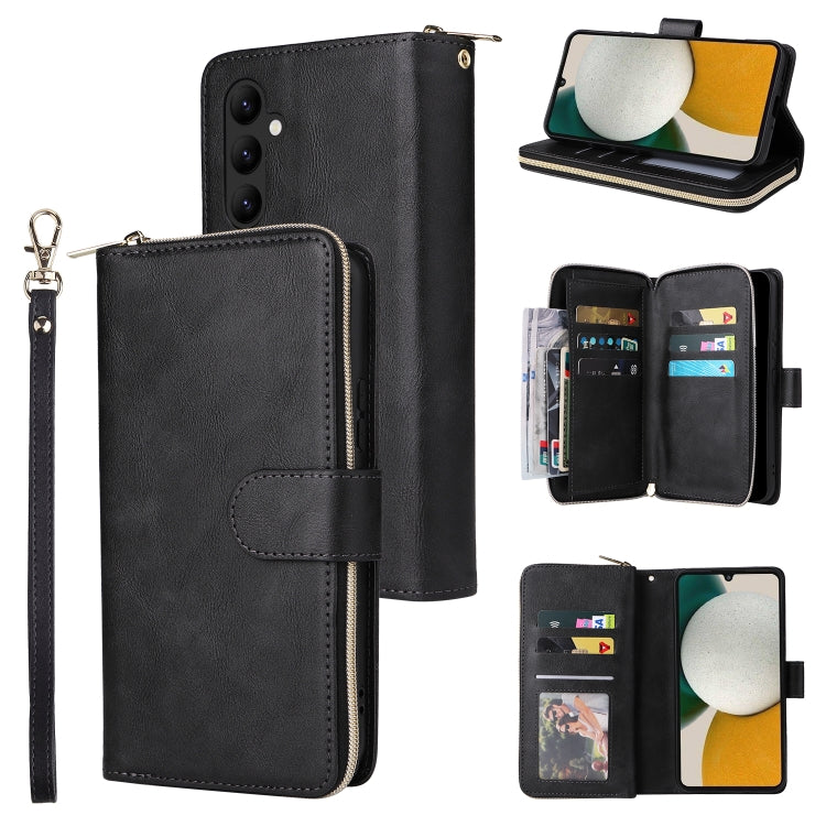 9 Card Slots Zipper Wallet Bag Leather Phone Case, For Samsung Galaxy A34, For Samsung Galaxy A54, For Xiaomi Redmi Note 12 5G Global / Poco X5, For Xiaomi Redmi Note 12 Pro 5G Speed / Note 12 Pro 5G Global / Poco X5 Pro