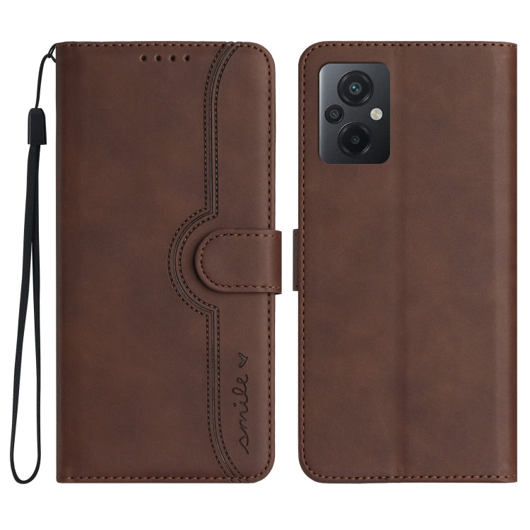 Heart Pattern Skin Feel Leather Phone Case, For Xiaomi Poco M5