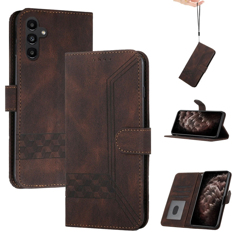 Cubic Skin Feel Flip Leather Phone Case, For Samsung Galaxy S23 5G, For Samsung Galaxy S23+ 5G, For Samsung Galaxy S23 Ultra 5G, For Samsung Galaxy A04 / A04e, For Samsung Galaxy A14 5G, For Samsung Galaxy A34 5G, For Samsung Galaxy A54 5G