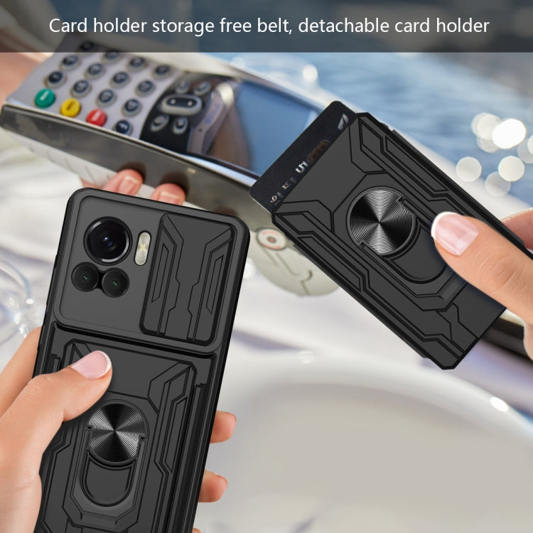 Sliding Camshield TPU+PC Phone Case with Card Slot, For Motorola Edge 30 Ultra 5G, For OPPO A17 4G, For Realme 10 4G, For Samsung Galaxy A14 5G / 4G