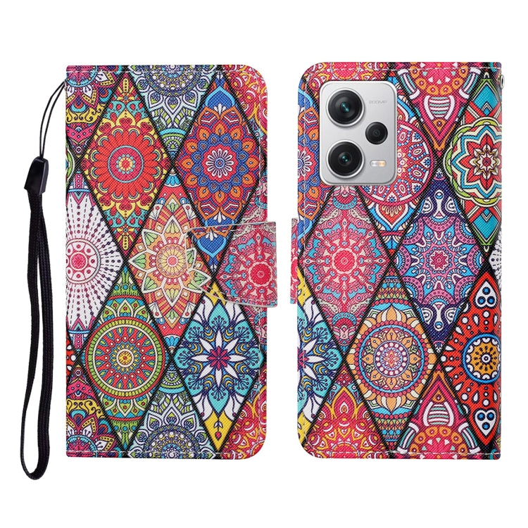 Colored Drawing Pattern Flip Leather Phone Case, For Xiaomi Redmi Note 12 Pro 5G/Poco X5 Pro