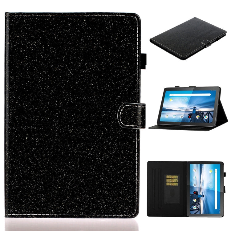 Glossy Glitter Powder Horizontal Flip Leather Case with Holder & Card Slot & Sleep / Wake-up Function, For Huawei MediaPad M5 lite, For Lenovo Tab M10 Plus TB-X606F, For Lenovo Tab M10 TB-X605F / X505