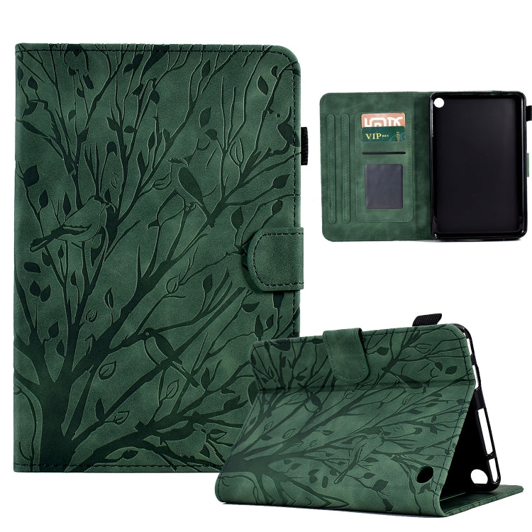 Fortune Tree Pressure Flower PU Tablet Case with Wake-up / Sleep Function, For Amazon Fire 7 2022, For Amazon Kindle Paperwhite / 2 / 3 / 4, For Amazon Kindle Paperwhite 2021, For Lenovo M10 HD 2nd X306X, For Huawei MatePad SE