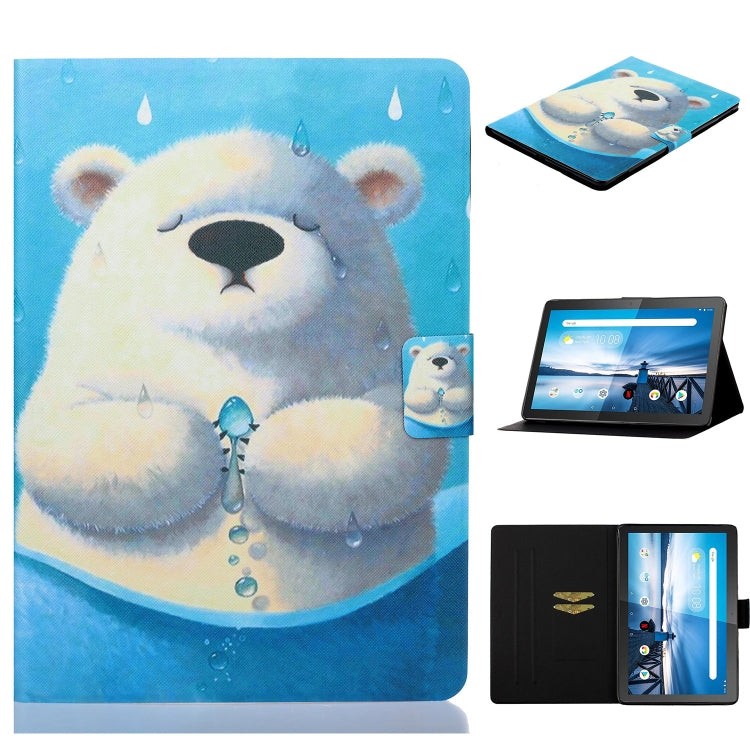 Coloured Drawing Horizontal Flip Leather Case with Holder & Card Slot & Sleep / Wake-up Function, For Huawei MediaPad M5 lite, For Lenovo Tab M10 Plus TB-X606F, For Lenovo Tab M10 TB-X605F / X505