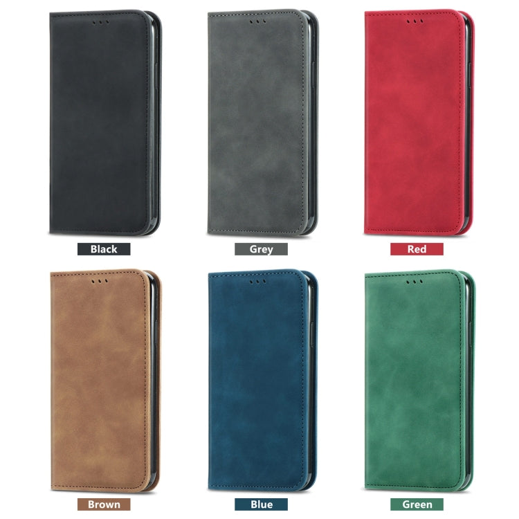 Retro Skin Feel Magnetic Leather Phone Case, For Samsung Galaxy A14 5G, For Samsung Galaxy A54 5G, For Honor Magic5 Lite, For Kyocera Android One S10, For Realme C55, For Xiaomi 13 Lite