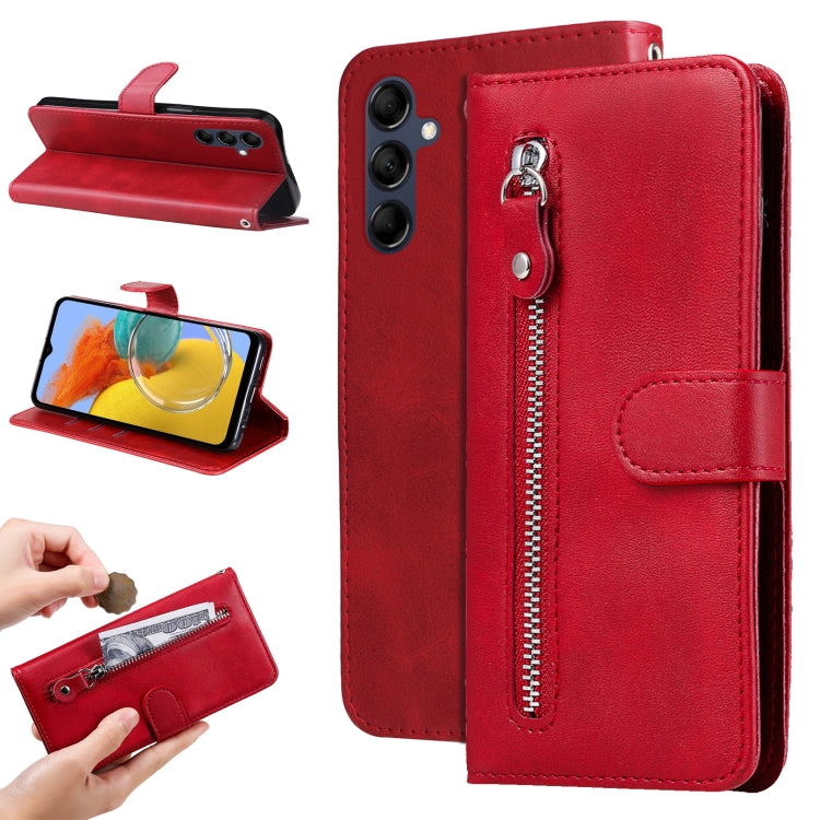 Calf Texture Zipper Leather Phone Case, For Xiaomi Redmi Note 12 4G Global, For Honor Magic5 Pro, For Samsung Galaxy M14 5G