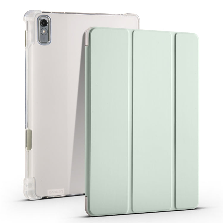 3-fold Clear TPU Leather Tablet Case with Pen Slot, For Lenovo Tab M11 / Xiaoxin Pad 11 2024, For Lenovo Pad Plus 2023 11.5 inch