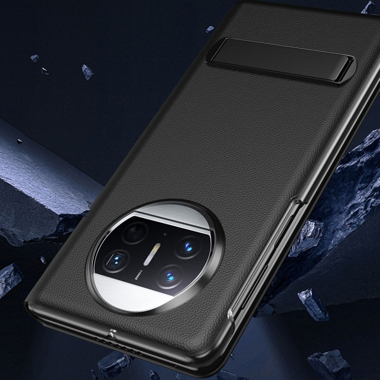 Leather All-inclusive Phone Case with Holder, For Huawei Mate X3