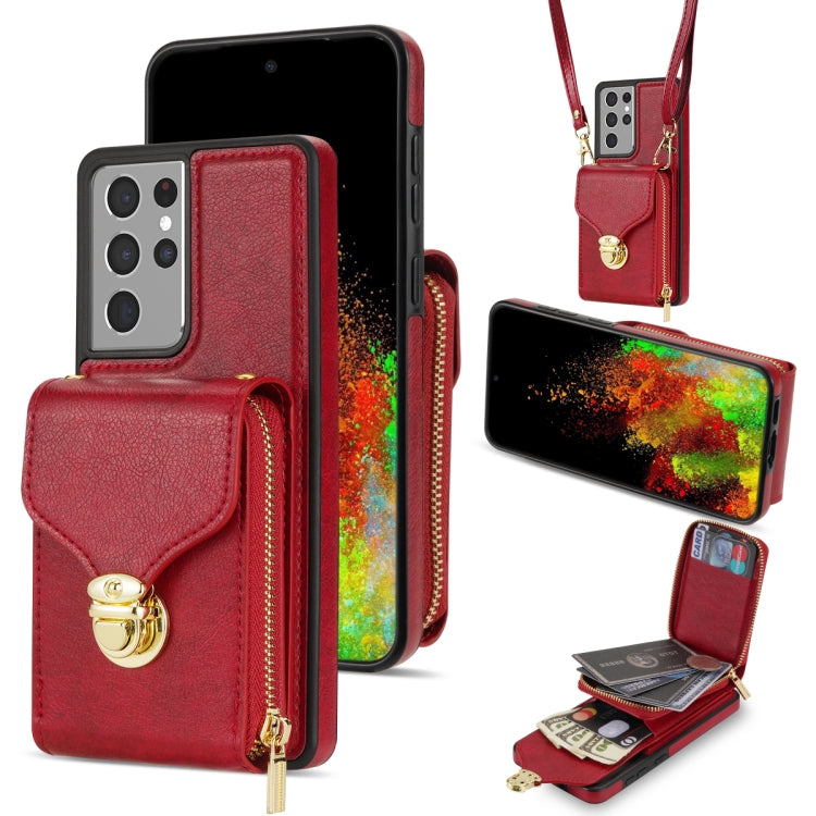 Zipper Hardware Card Wallet Phone Case, For Samsung Galaxy S21 Ultra 5G, For Samsung Galaxy S20, For Samsung Galaxy S20+, For Samsung Galaxy S20 FE, For Samsung Galaxy A51, For Samsung Galaxy Note20 Ultra, For Samsung Galaxy A54 5G