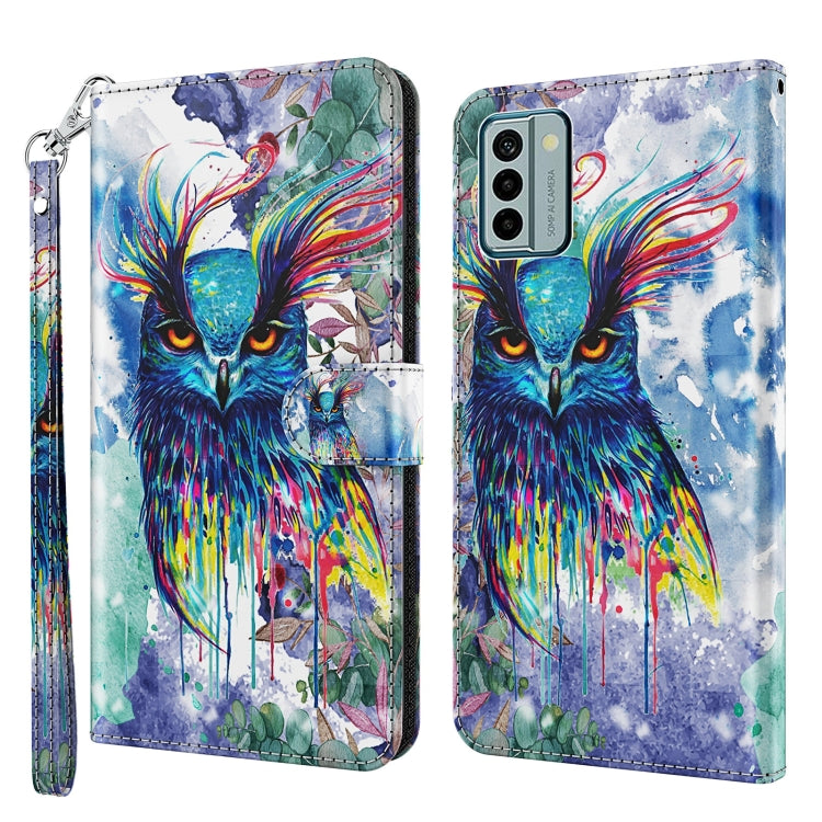3D Painting Pattern Flip Leather Phone Case, For Nokia G22
