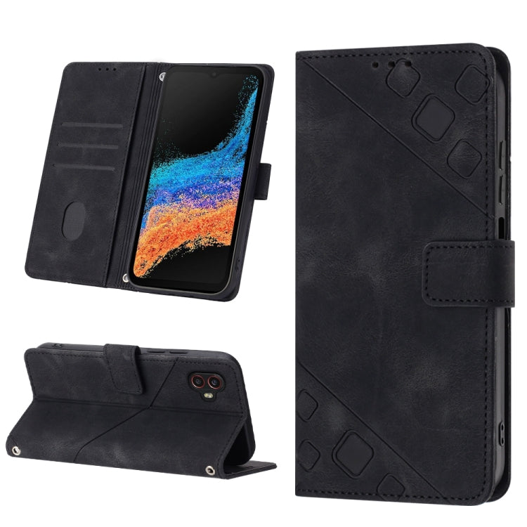 Skin-feel Embossed Leather Phone Case, For Samsung Galaxy S20 Ultra, For Samsung Galaxy Xcover6 Pro