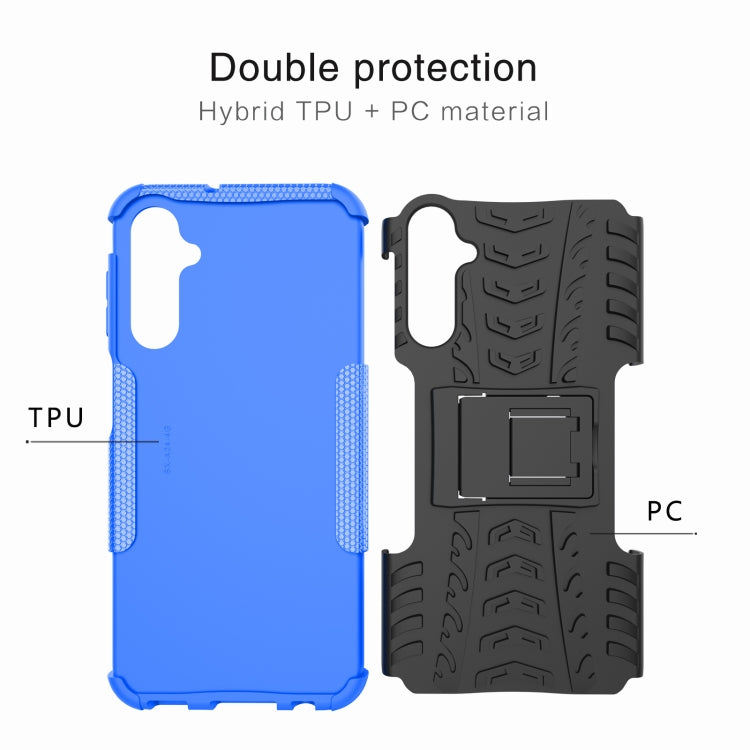 Tire Texture TPU + PC Phone Case with Holder, For Samsung Galaxy A24 4G, For Xiaomi Redmi 12C, For Xiaomi Poco C55, For Lenovo Tab M9