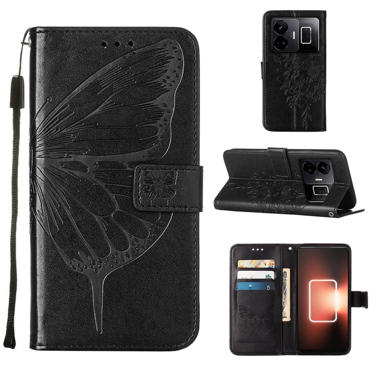 Embossed Butterfly Leather Phone Case, For Realme GT Neo 5 5G / GT3, For OPPO A1 Pro / Reno8 T 5G, For Xiaomi Redmi Note 12 4G Global, For Xiaomi Redmi Note 12 Pro+ 5G / Note 12 Explorer, For Xiaomi Redmi Note 12 Pro+ 5G, For Xiaomi 13