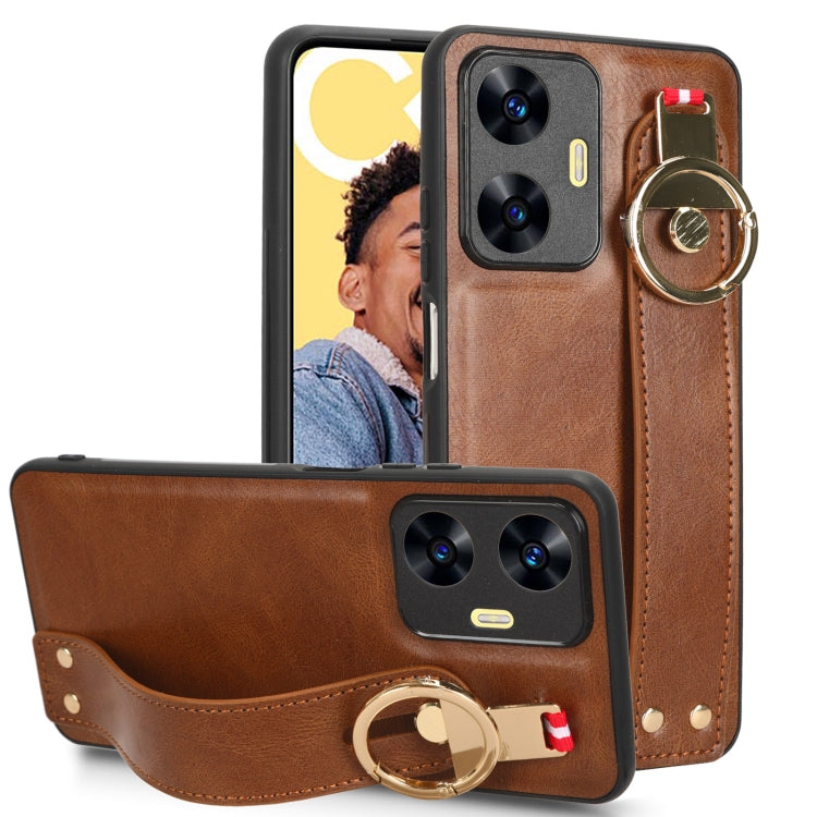 Wristband Leather Back Phone Case, For OPPO Find N2, For OPPO Find N3 / OnePlus Open, For OPPO Find N, For OPPO Find X6 5G, For OPPO Find X6 Pro 5G, For Realme C55