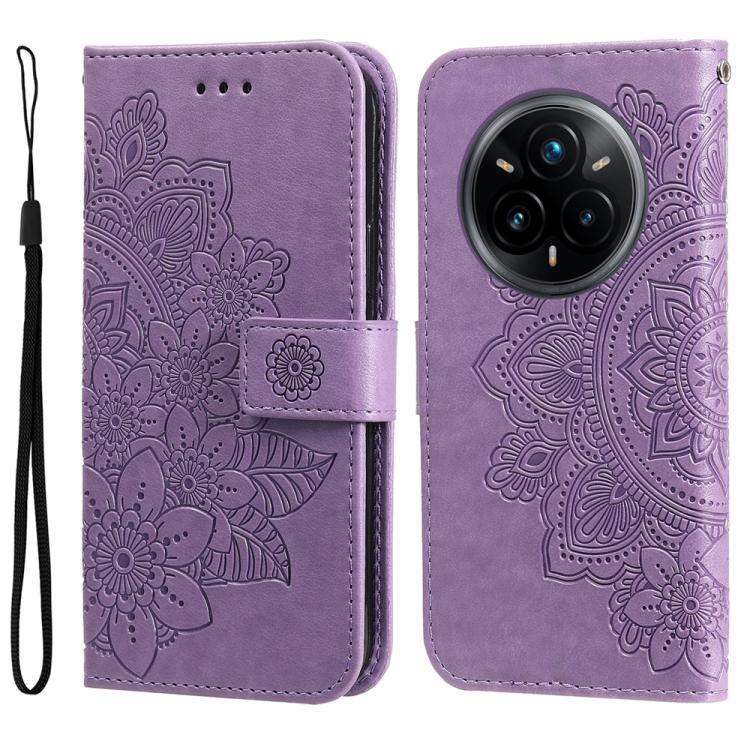 Seven-petal Flowers Embossing Leather Phone Case, For Realme 14 Pro+ Global, For Realme 14 Pro Global, For Realme GT 7 Pro, For Realme 13+, For Realme 13 Pro / 13 Pro+ / P1 Pro Global, For Realme GT 6 / GT Neo6 SE, For Realme C63 / C61 / Note 60