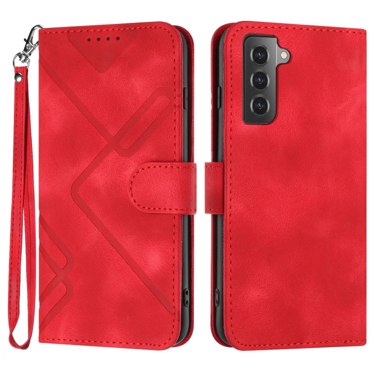 Line Pattern Skin Feel Leather Phone Case, For Samsung Galaxy S22 5G, For Samsung Galaxy A13 5G, For Samsung Galaxy Xcover 5, For Samsung Galaxy A03s 166mm, For Samsung Galaxy A41, For Samsung Galaxy A22 4G, For Samsung Galaxy A22 5G