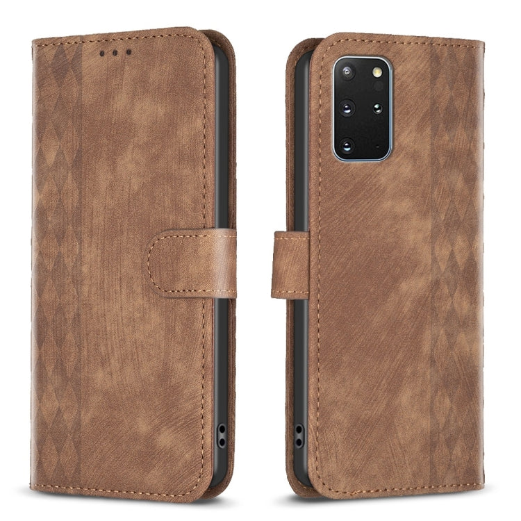 Plaid Embossed Leather Phone Case, For Samsung Galaxy S20+, For Samsung Galaxy S20 FE, For Samsung Galaxy S20 Ultra, For Samsung Galaxy A03s / A02s, For Samsung Galaxy A12, For Samsung Galaxy A13 4G/5G, For Samsung Galaxy A14 4G/5G
