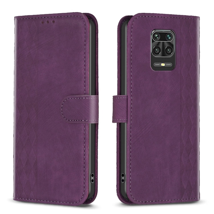 Plaid Embossed Leather Phone Case, For Xiaomi Poco M3 CN Version, For Xiaomi Poco X3 / X3 NFC, For Xiaomi Redmi 9A, For Xiaomi Redmi 9, For Xiaomi Redmi 9C, For Xiaomi Redmi Note 9, For Xiaomi Redmi Note 9 Pro