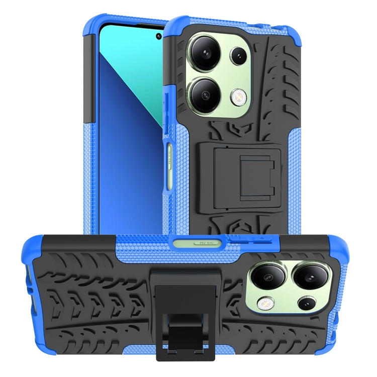 Tire Texture TPU + PC Phone Case with Holder, For Xiaomi Redmi Note 13 4G, For Xiaomi Redmi Note 13 5G Global, For Xiaomi Redmi Note 13 Pro+ 5G, For Xiaomi Redmi Note 13 Pro 5G Global, For Xiaomi Redmi Note 12S / 11S / 11