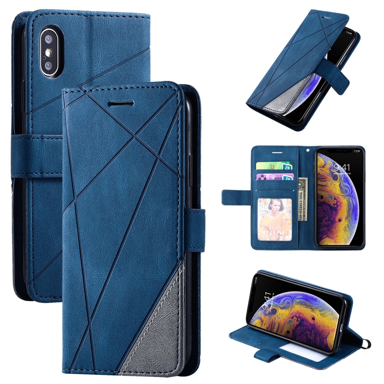 Skin Feel Splicing Horizontal Flip Leather Case with Holder & Card Slots & Wallet & Photo Frame, For iPhone XS / X, For iPhone 11, For iPhone 11 Pro, For iPhone 11 Pro Max, For iPhone SE 2022 / SE 2020 / 8 / 7, For Xiaomi Redmi Note 8