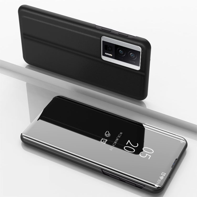 Plated Mirror Kickstand Flip Leather Phone Case, For Xiaomi Poco F5, For Xiaomi Poco F5 Pro