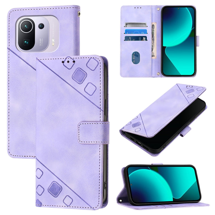 Skin Feel Embossed Leather Phone Case, For Xiaomi Mi 11 Pro, For Xiaomi Redmi Note 10 Pro 4G, For Xiaomi Poco M3 / Redmi 9 Power, For Xiaomi Redmi Note 9T Global, For Xiaomi Mi 11, For Xiaomi Redmi Note 9 4G / Redmi 10X 4G