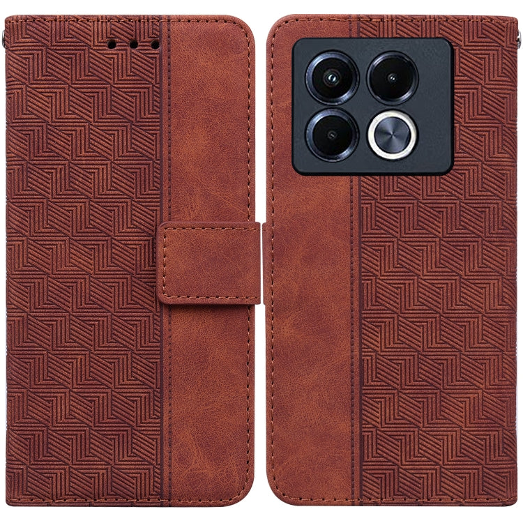 Geometric Embossed Leather Phone Case, For Infinix Note 40 5G, For Infinix GT 20 Pro, For Infinix Note 40 Pro 5G / 40 Pro 4G, For Infinix Note 40 Pro+, For Infinix Note 40 4G, For Infinix Hot 40 / 40 Pro, For Infinix Smart 7 India / 7 Plus