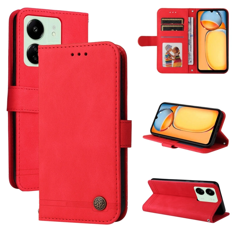 Skin Feel Life Tree Metal Button Leather Phone Case, For Xiaomi Redmi 13C 4G, For Xiaomi Redmi Note13 Pro+ 5G Global, For Xiaomi Redmi Note13 Pro 5G Global, For Xiaomi 13T / Redmi K60 Ultra, For Xiaomi Redmi K70 / K70 Pro, For Xiaomi Redmi Poco F5