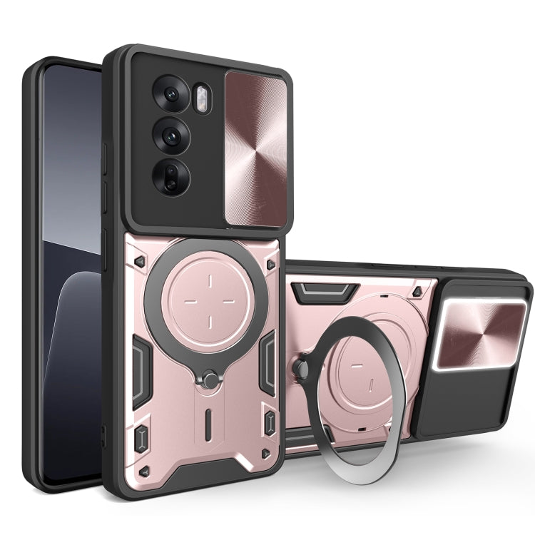 CD Texture Sliding Camshield Magnetic Holder Phone Case, For OPPO Reno12 5G Global, For OPPO Reno11 F 5G Global, For OPPO Reno11 5G Global, For OPPO Reno11 Pro 5G Global, For OPPO A38 4G Global, For OPPO A58 4G Global, For OPPO Reno10 5G Global
