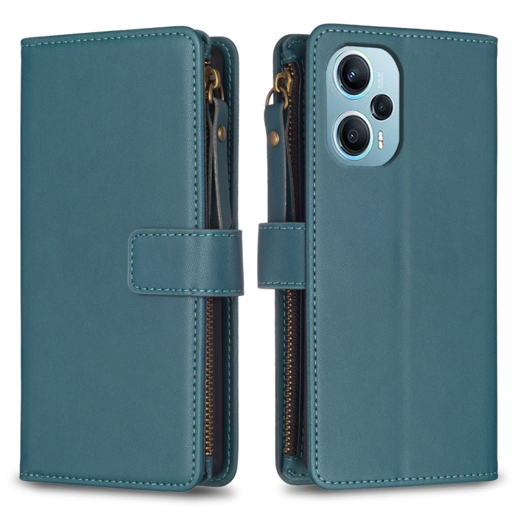 9 Card Slots Zipper Wallet Leather Flip Phone Case, For Xiaomi Poco F5 5G, For Xiaomi Redmi Note 12S 4G, For Xiaomi Redmi Note 12 4G, For Xiaomi Civi 3 5G, For Xiaomi Redmi A1 / A2, For Xiaomi Redmi Note 12 Pro+ 5G Global, For Xiaomi Redmi Note 12 Pro