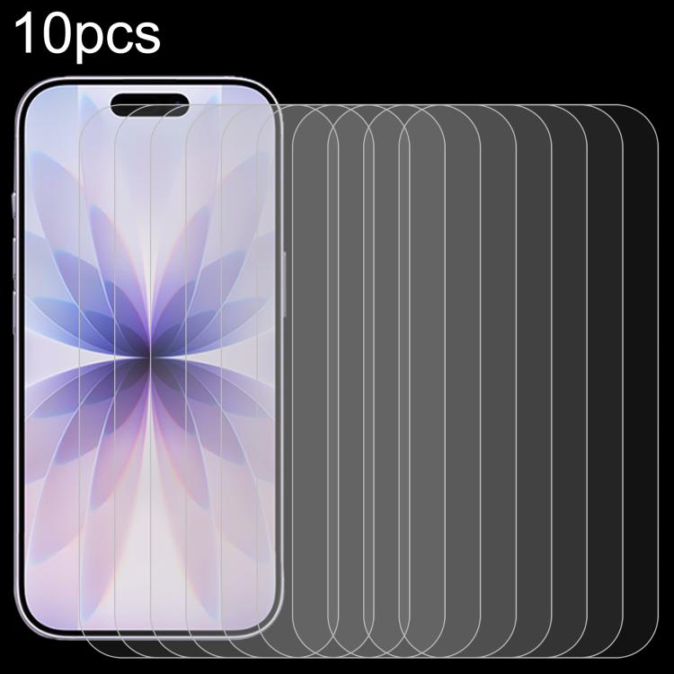 10pcs 0.26mm 9H 2.5D High Aluminum Tempered Glass Film, For iPhone 18 Pro / 17 Pro / 17, For iPhone 18 Pro Max / 17 Pro Max, For iPhone Air, For iPhone 16 Pro Max, For iPhone 16 Pro, For iPhone 16 Plus, For iPhone 16, For iPhone 15 Plus / 15 Pro Max
