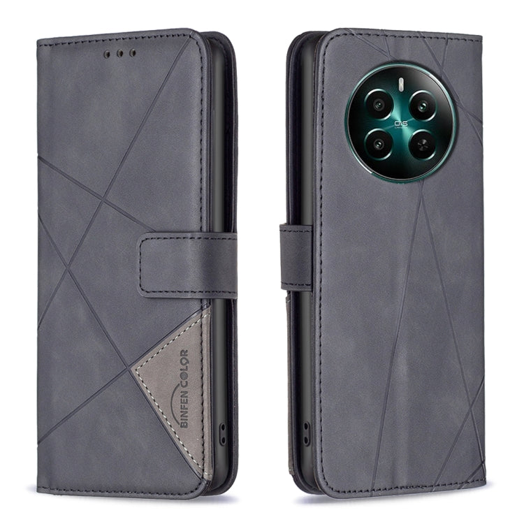 Magnetic Buckle Rhombus Texture Leather Phone Case, For Realme 14 Pro, For Realme 14X 5G, For Realme C75 4G, For Realme Note 60 / C61, For Realme 13 Pro 5G / 13 Pro+ 5G, For Realme GT 6 / GT 6T, For Realme C61 / C63, For Realme 12+ 5G