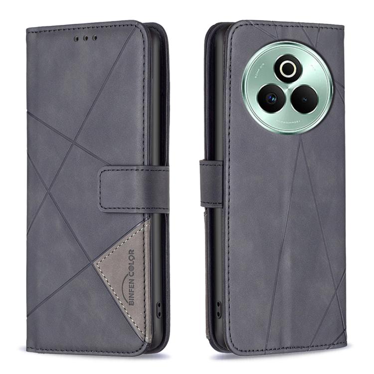 Magnetic Buckle Rhombus Texture Leather Phone Case, For Realme 16T 5G, For Realme 16 5G, For Realme 16 Pro+ 5G, For Realme 16 Pro 5G, For Realme 15 Pro 5G, For Realme 15 5G, For Realme 14 5G Global, For Realme P3 Pro