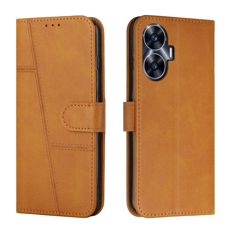 Stitching Calf Texture Buckle Leather Phone Case, For Realme 11 Pro/11 Pro+, For Realme C65 4G, For Realme 9i 5G/V20 5G/V30t/V30, For Realme C55