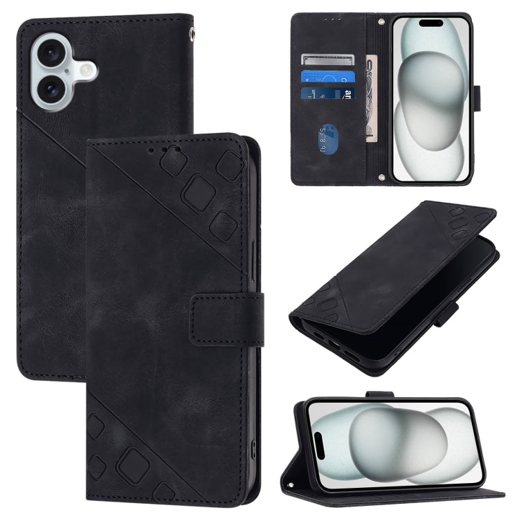 Skin-feel Embossed Leather Phone Case, For iPhone 18 Pro / 17 Pro, For iPhone 18 Pro Max / 17 Pro Max, For iPhone 17, For iPhone Air, For iPhone SE 2024, For iPhone 16 Pro Max, For iPhone 16 Pro, For iPhone 16 Plus